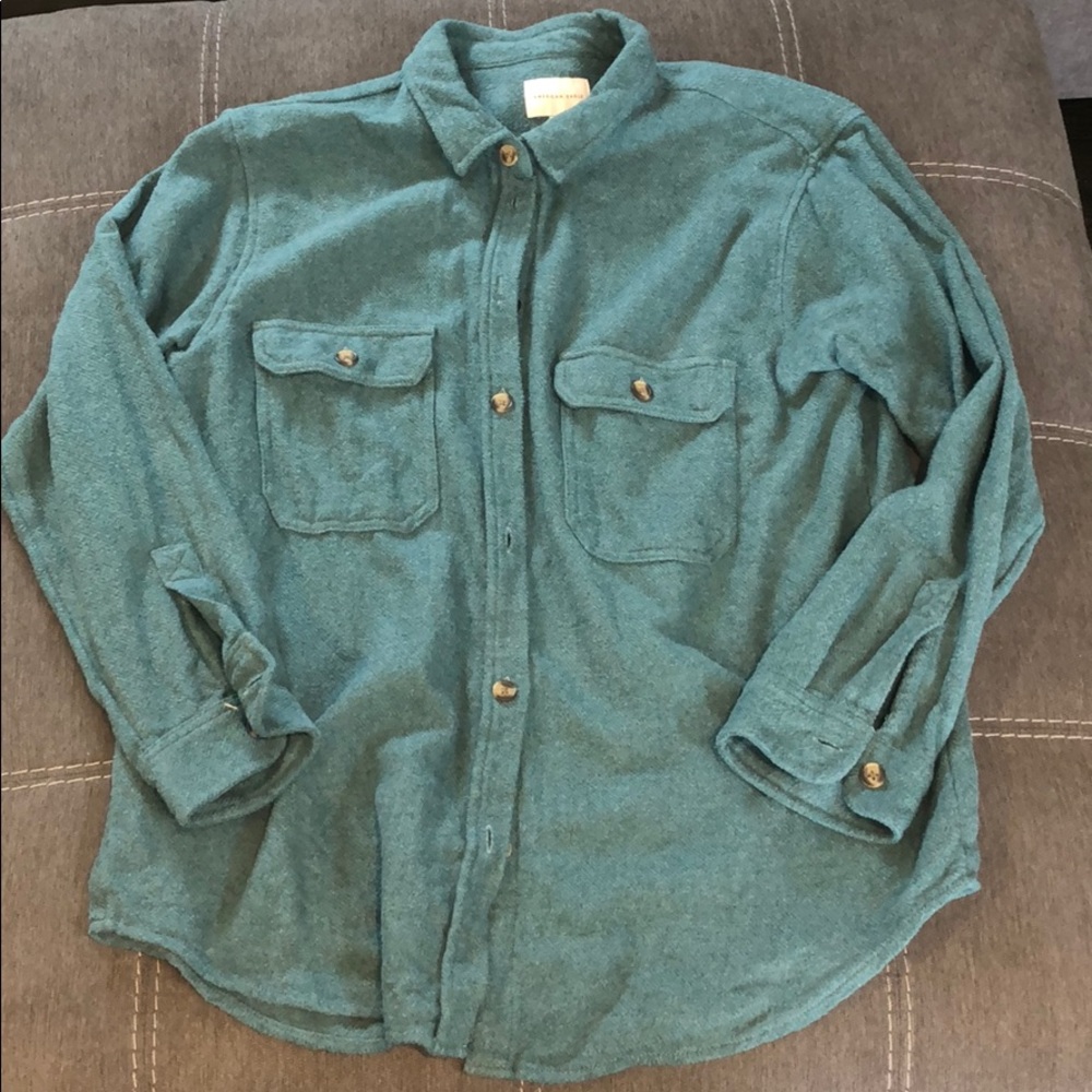 Green American Eagle flannel